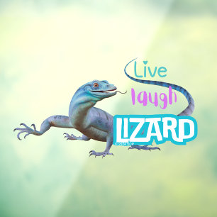 Live Laugh Lizard Fensteraufkleber