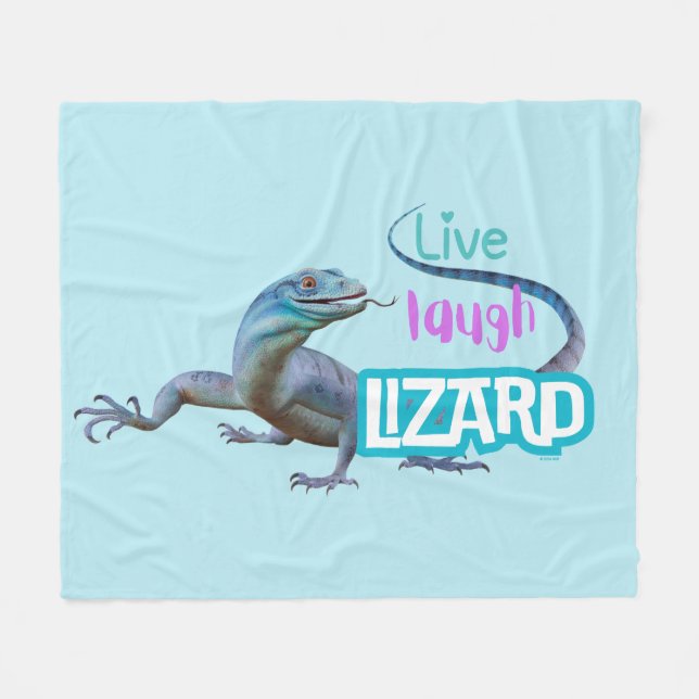 Live Laugh Lizard Fleecedecke (Vorderseite (Horizontal))