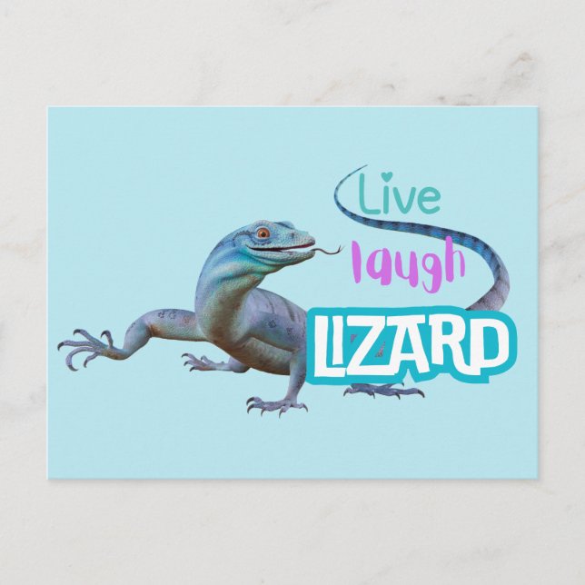 Live Laugh Lizard Postkarte (Vorderseite)