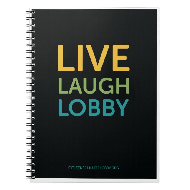 Live Laugh Lobby-Notebook - Schwarz Notizblock (Vorderseite)