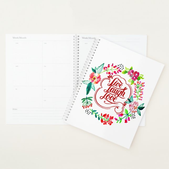 Live laugh love floral planer (Anzeige)