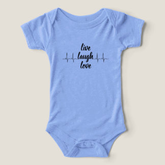 Live Laugh Love Herzschlag Baby Body – Blaues Baum