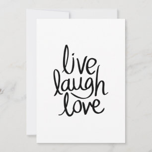 Live Laugh Love – Klassische Inspirierende Typogra