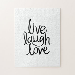 Live Laugh Love – Klassische Inspirierende Typogra Puzzle
