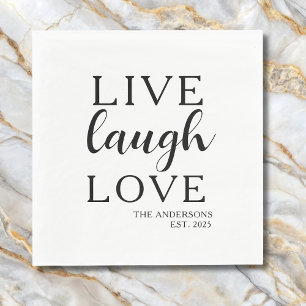 Live Laugh Love Name Gründungsjubiläum Serviette