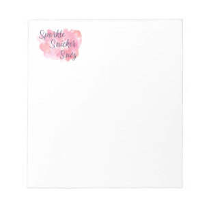 Live Laugh Love or Sparkle Snicker Snog Notizblock