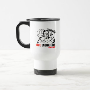 Live Laugh Love Zitat Ästhetischer Text Reisebecher