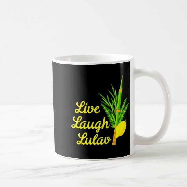 Live Laugh Lulav Etrog Happy Sukkot Jewish Sukkah  Kaffeetasse (Rechts)