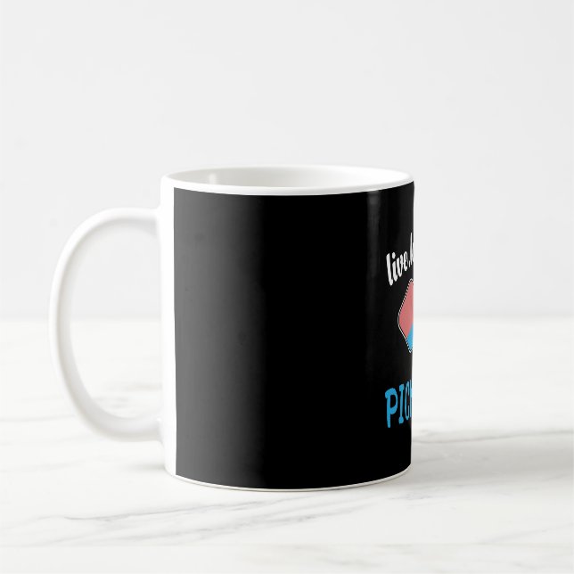 Live Laugh Play Pickleball Kaffeetasse (Links)