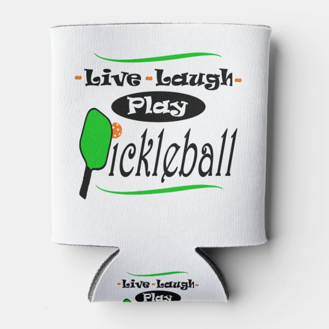 Live Laugh Play Pickleball Pickleball Spieler Gif Dosenkühler (Vorderseite)