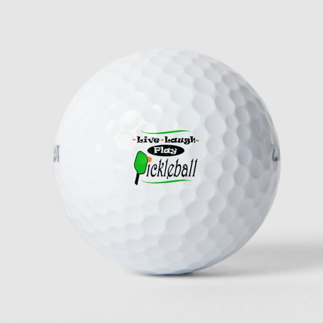 Live Laugh Play Pickleball Pickleball Spieler Gif Golfball (Vorderseite)