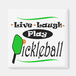 Live Laugh Play Pickleball Pickleball Spieler Gif Magnet