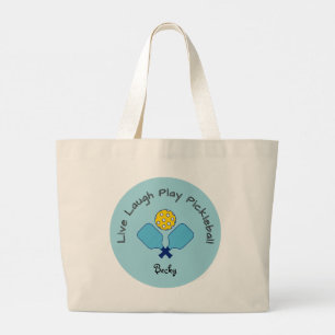 Live Laugh Play Pickleball Tote Bag Jumbo Stoffbeutel