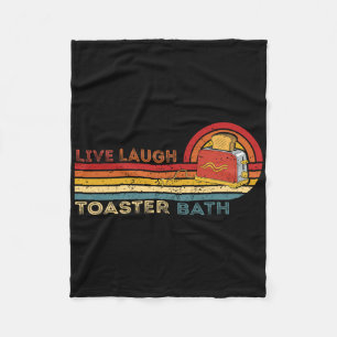 Live Laugh Toaster Das Vintage Skeleton Meme Dark Fleecedecke