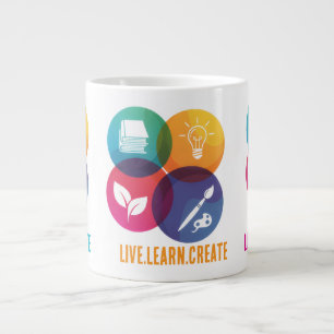 Live.Learn.Create Jumbo-Kaffee-Tasse Jumbo-Tasse