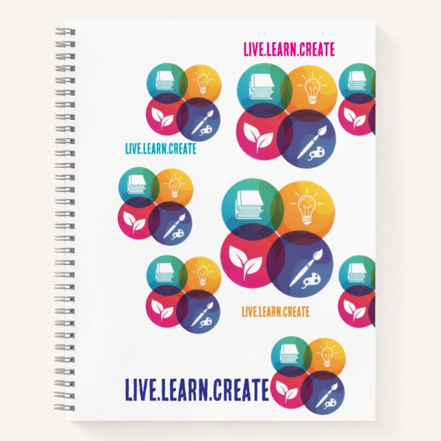 Live.Learn.Create Notizbuch (Vorderseite)