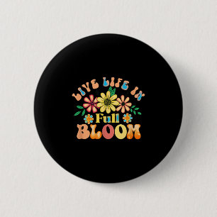 Live-Leben in voller Blüte Inspiration positive Mo Button