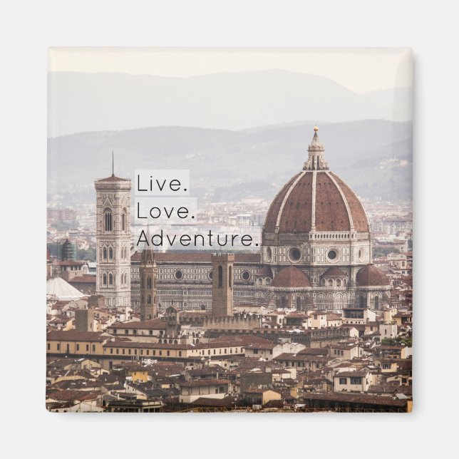 Live-Liebe Abenteuer Florenz Magnet (Vorne)