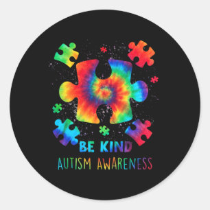 Live-Liebe Akzeptieren Autismus-Bewusstseinsunters Runder Aufkleber