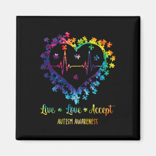 Live-Liebe Akzeptieren Autismus Sensibilisierung G Magnet