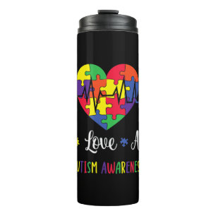 Live-Liebe Akzeptieren Autismus Sensibilisierung M Thermosbecher