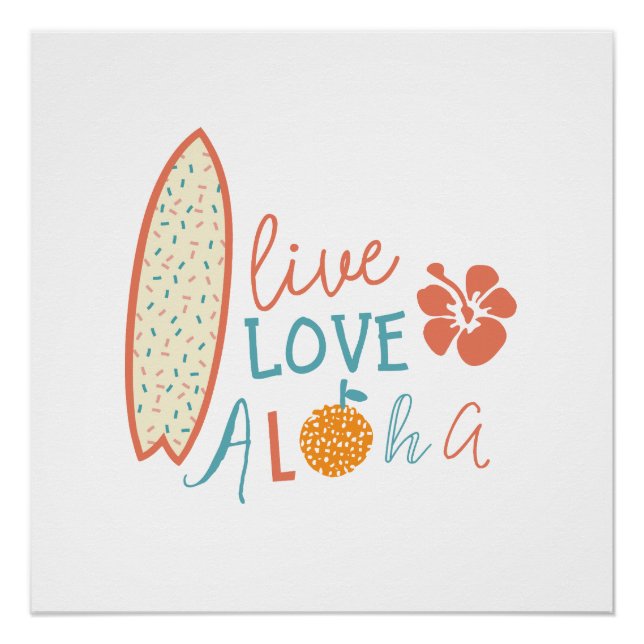 Live, Liebe, Aloha Poster (Vorderseite)