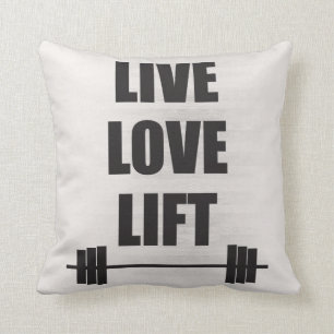 Live, Liebe, Aufzug Kissen