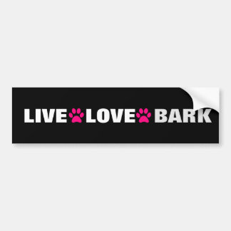 LIVE LIEBE BARK AUTOAUFKLEBER