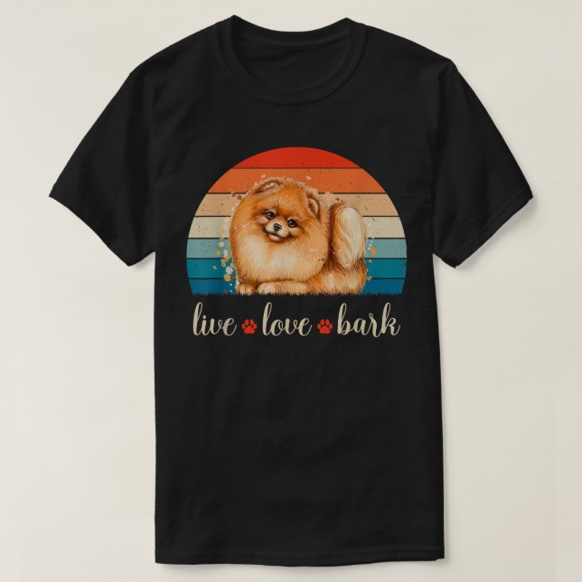 Live Liebe Bark Spitz  T-Shirt (Design vorne)