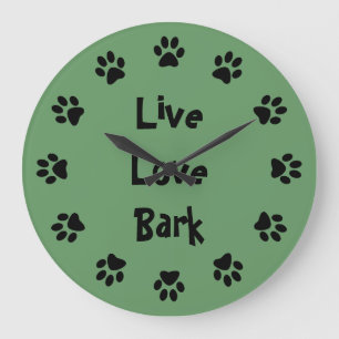 Live Liebe Barkeuse druckt Wall Clock Große Wanduhr