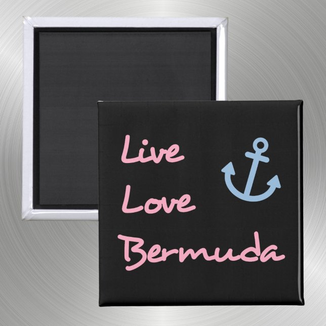 Live-Liebe Bermuda-Skripttext mit Anchor Dark Magnet (Von Creator hochgeladen)