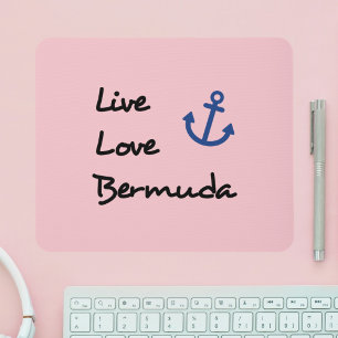 Live-Liebe Bermuda-Skripttext mit Anchor Mousepad
