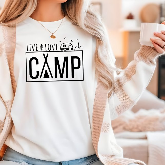 Live Liebe Camp Modernes, einfaches Camping im Fre T-Shirt (Von Creator hochgeladen)