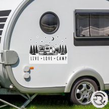 Live Liebe Camp Van Life Vibes Decal Aufkleber