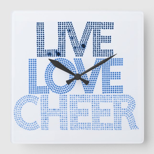 Live-Liebe-Chef - Wall-Clock Quadratische Wanduhr (Vorderseite)