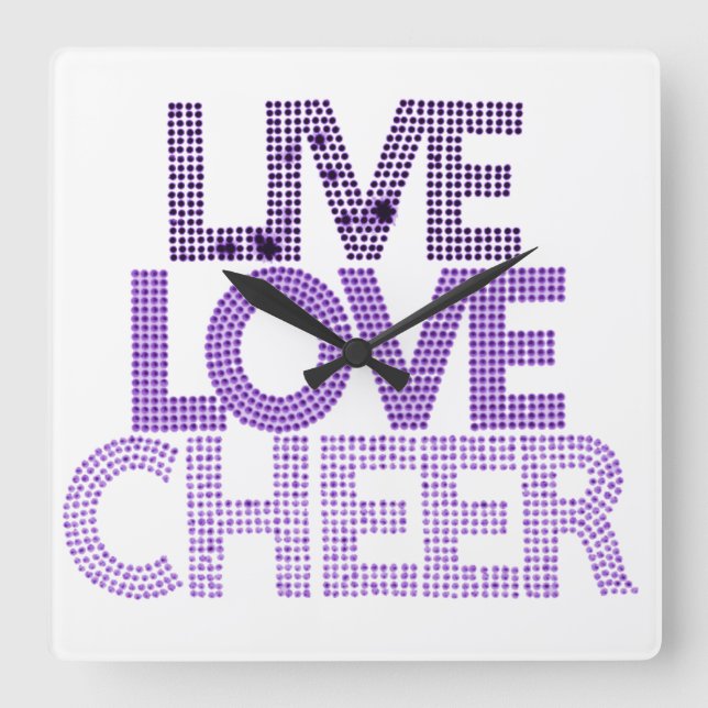 Live-Liebe-Chef - Wall-Clock Quadratische Wanduhr (Vorderseite)
