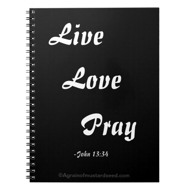 Live Liebe Christlich beten Notizblock (Vorderseite)