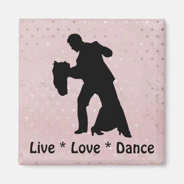 Live Liebe Dance - Ballroom Couple Magnet (Vorne)