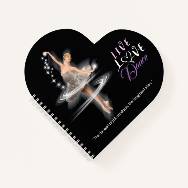 Live, Liebe, Dance Journal Notizbuch (Vorderseite)