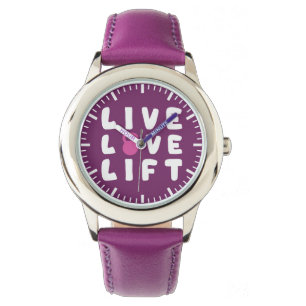 Live, Liebe, Fitness Lift Armbanduhr