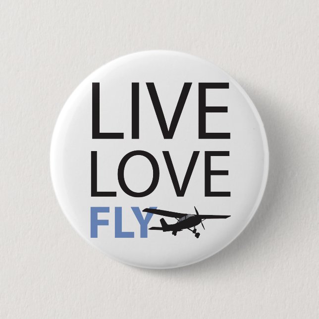 Live-Liebe Fliegen Button (Vorderseite)