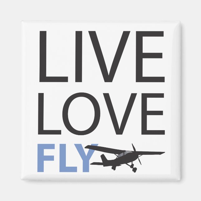 Live-Liebe Fliegen Magnet (Vorne)