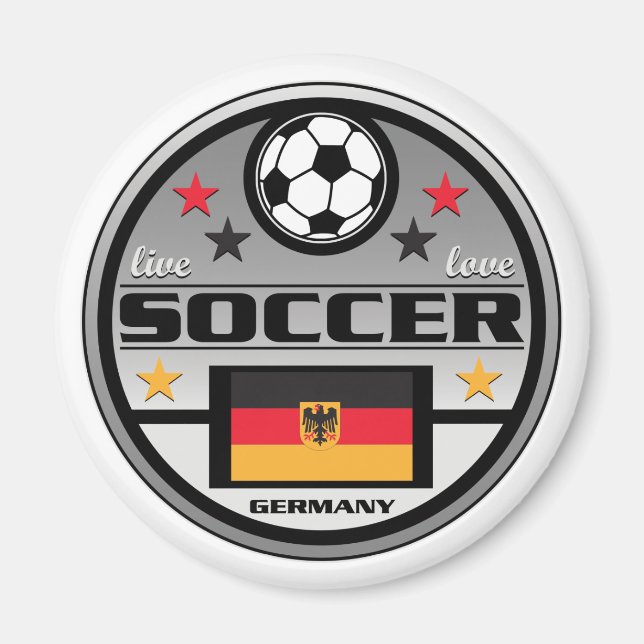 Live Liebe Fußball Deutschland Magnet (Vorne)