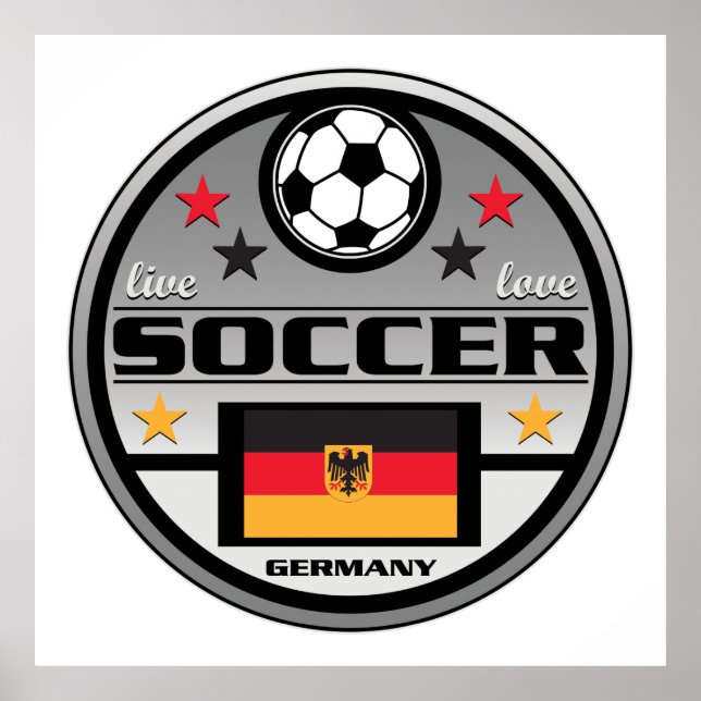 Live Liebe Fußball Deutschland Poster (Vorne)
