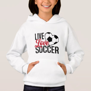 Live Liebe Fußball-Sportart Hoodie