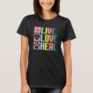Live-Liebe Gesundheitswesen Tech Veterinäramt Katz T-Shirt