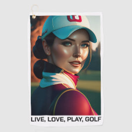 Live, Liebe, Golf spielen - Golfhandtuch