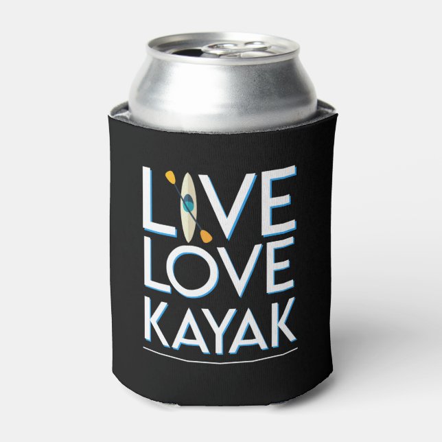 Live-Liebe Kayak Kayaking Phantastisches Design Dosenkühler (Kanne Vorderseite)