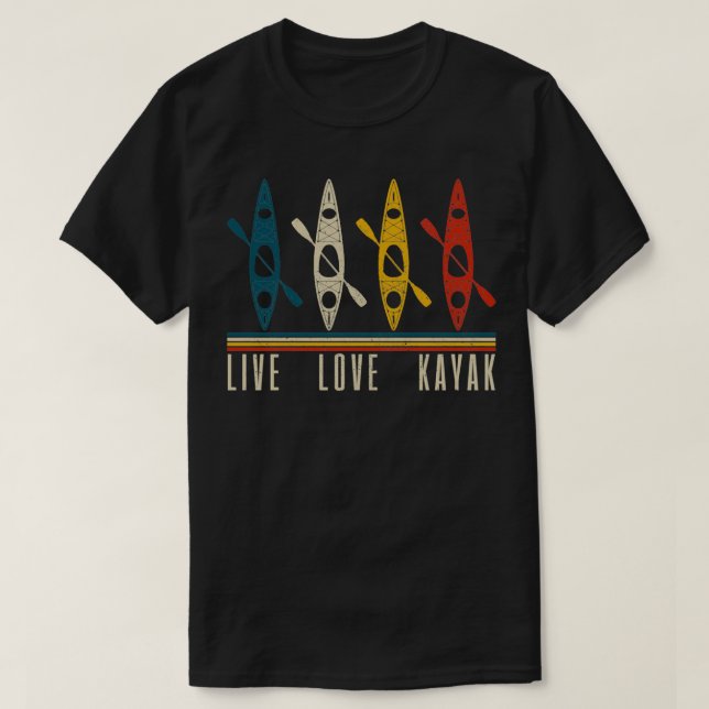 Live-Liebe Kayak Vintag Kayaking Geschenk Pullover (Design vorne)