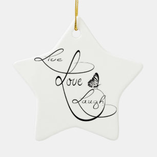 Live-Liebe Keramik Ornament